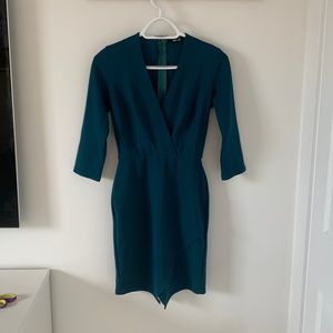 Green deep v dress for poison Ivy costume